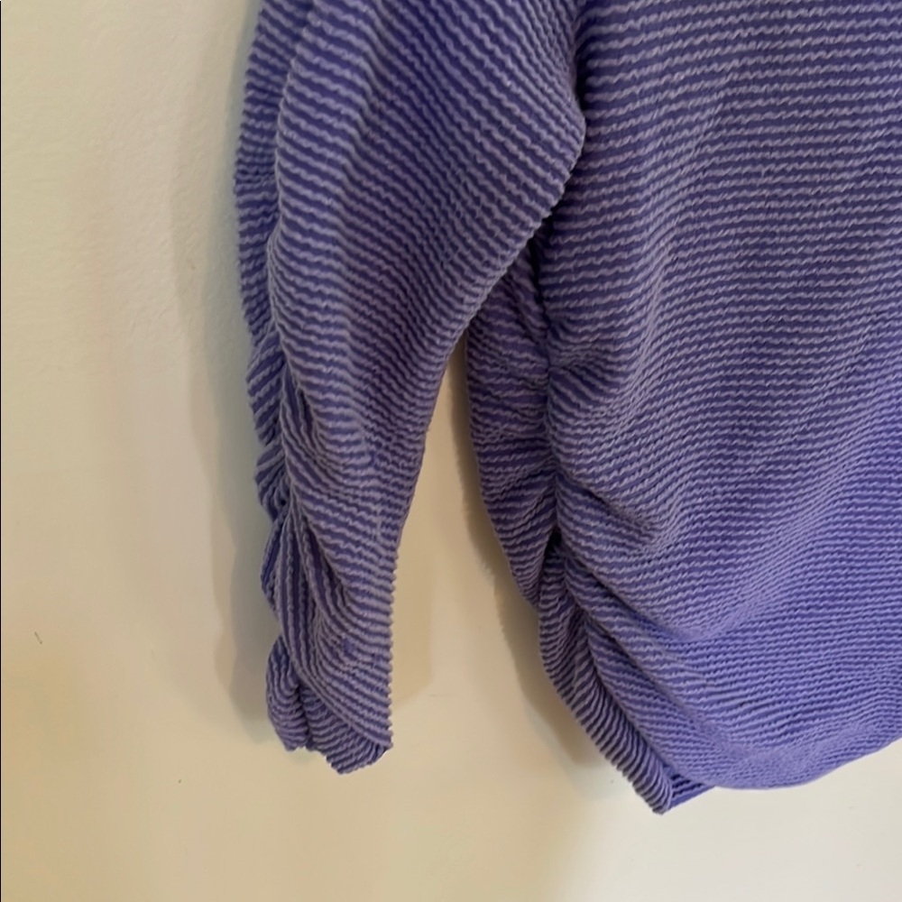 Renee C. Lavender Ribbed Ruched Top - Picture 5 of 8